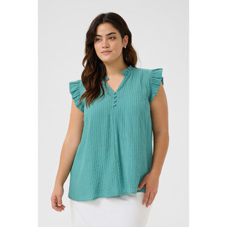 Kaffe Curve Blouse Kaffe Curve groenblauw 10583215