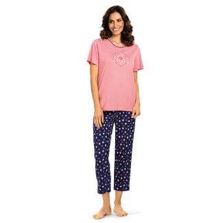 Comtessa Pyjama 7/8 broek Comtessa rose D.blauw  251315