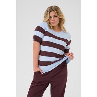 Kaffe Curve Pull korte mouw Kaffe Curve blauw aubergine 10582914