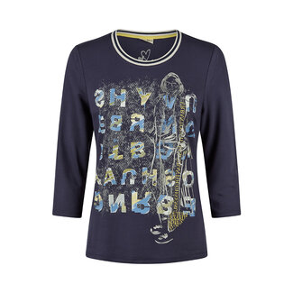 Barbara Lebek Shirt Barbara Lebek D.blauw print 40100052