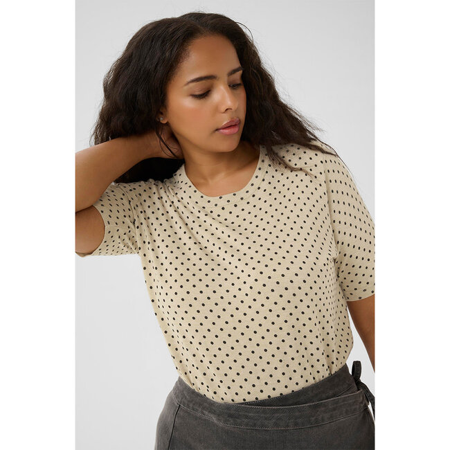 Pull Kaffe Curve beige grijs 10582981