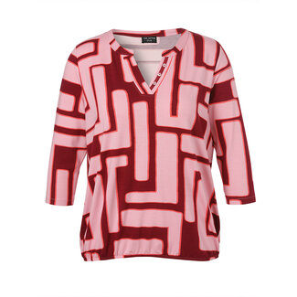Via Appia Due Shirt 3/4 mouw Via Appia Due bordeaux multi 2514449