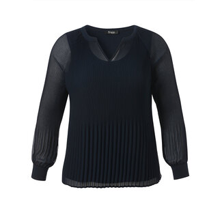 Frapp Blouse Frapp D.blauw plisse 2564720 814