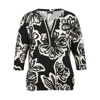 Via Appia Due Shirt 3/4 mouw Via Appia Due zwart beige 2514484