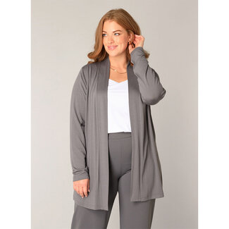 Base Level Curvy by Yesta Cardigan Base Level Curvy D.grijs Ayla 7000023
