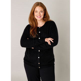 Base Level Curvy by Yesta Cardigan Base Level Curvy zwart Yulia 7000122