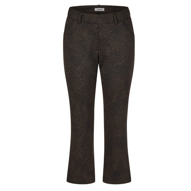 Broek bootcut enkellengte KJBrand leopard Susie 21117