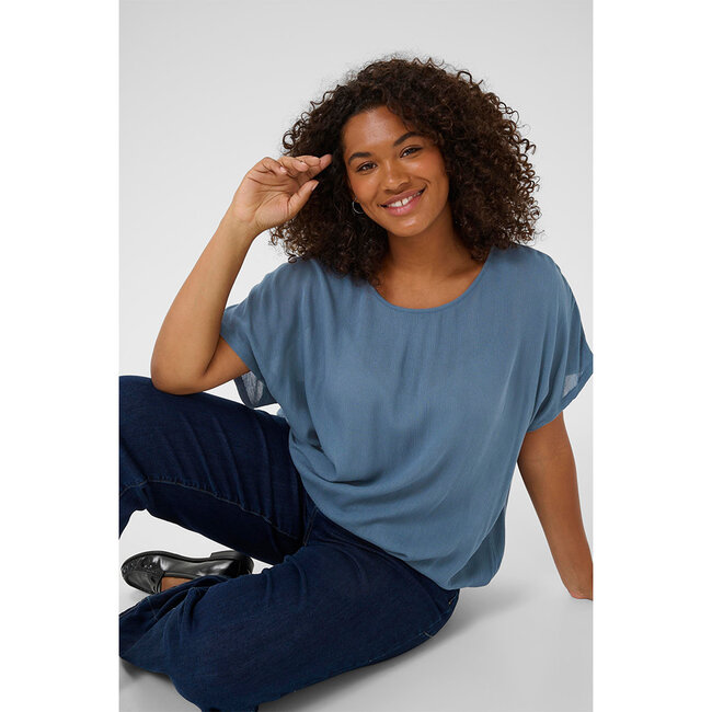 Shirt Kaffe Curve blauw 10580267