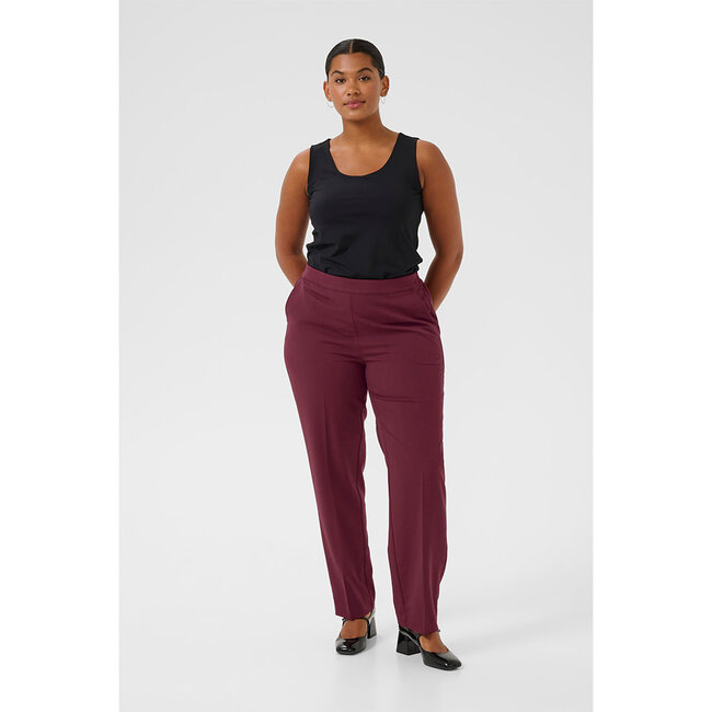 Broek Kaffe Curve wijn rood 10581088