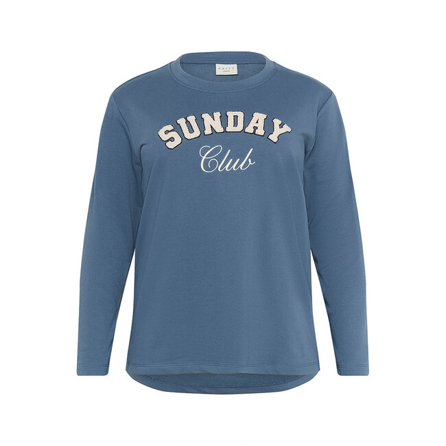 Sweater Kaffe Curve blauw 10583639