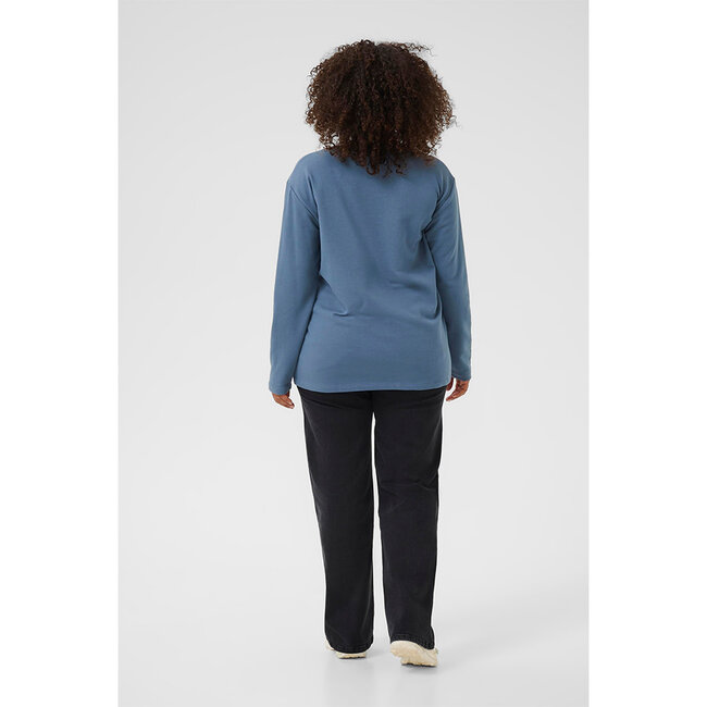 Sweater Kaffe Curve blauw 10583639