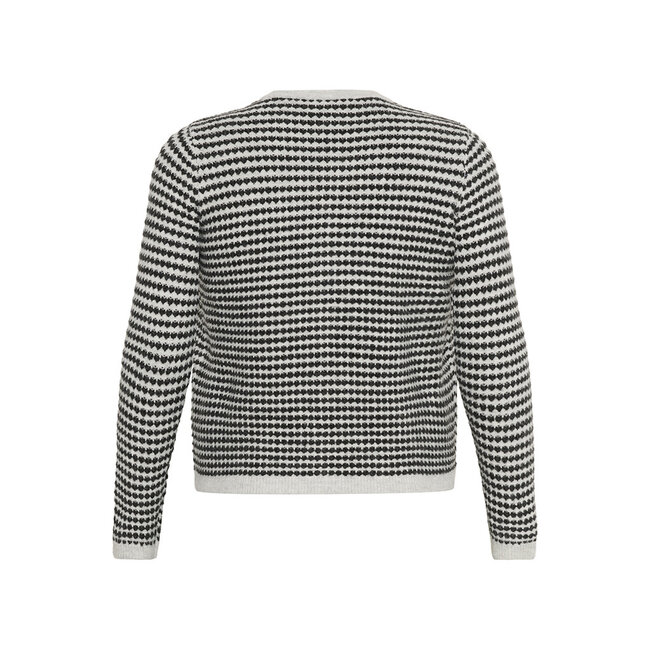 Cardigan Kaffe Curve L.grijs zwart 10582560