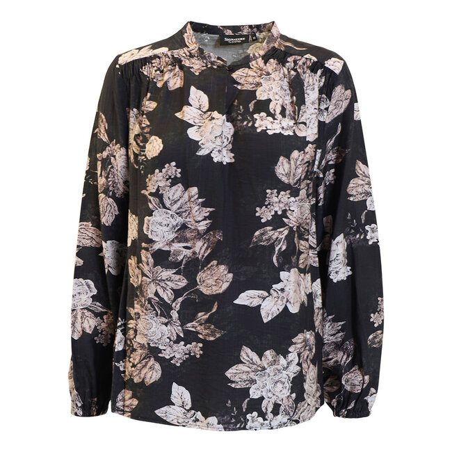 Blouse Signature zwart multi 219099