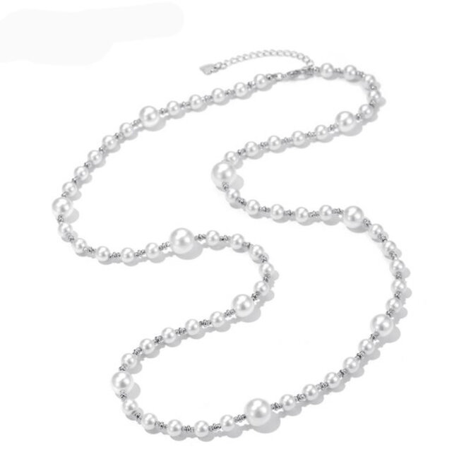 Halsketting parels zilver 101186900