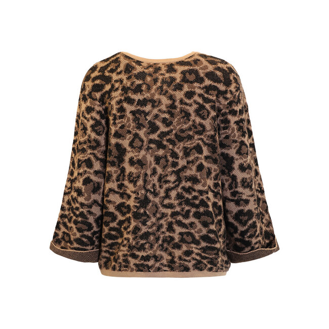 Cardigan 3/4 mouw Signature leopard 219174