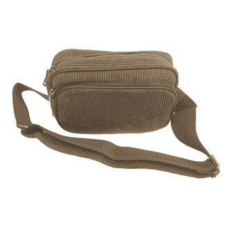 Handtas bruin velour 99/90052