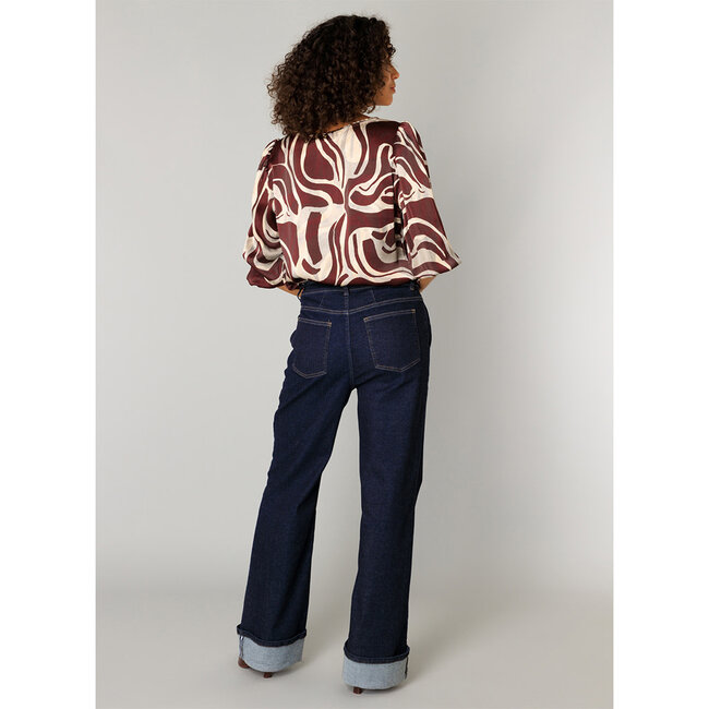 Blouse Yest bordeaux multi  Clara 0005790