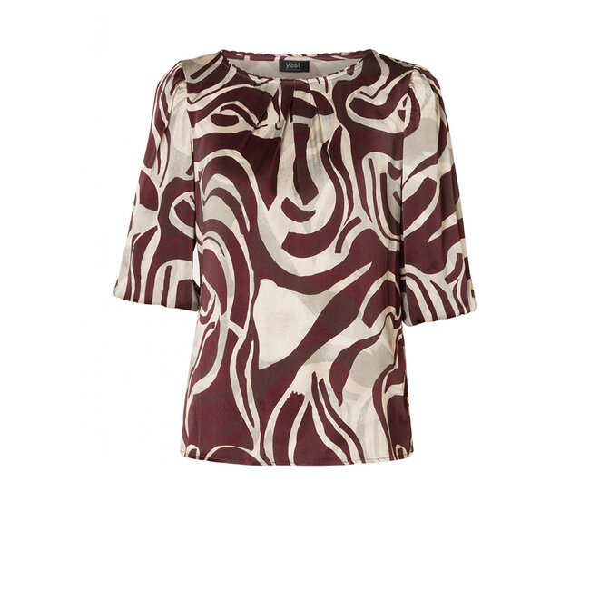 Blouse Yest bordeaux multi  Clara 0005790