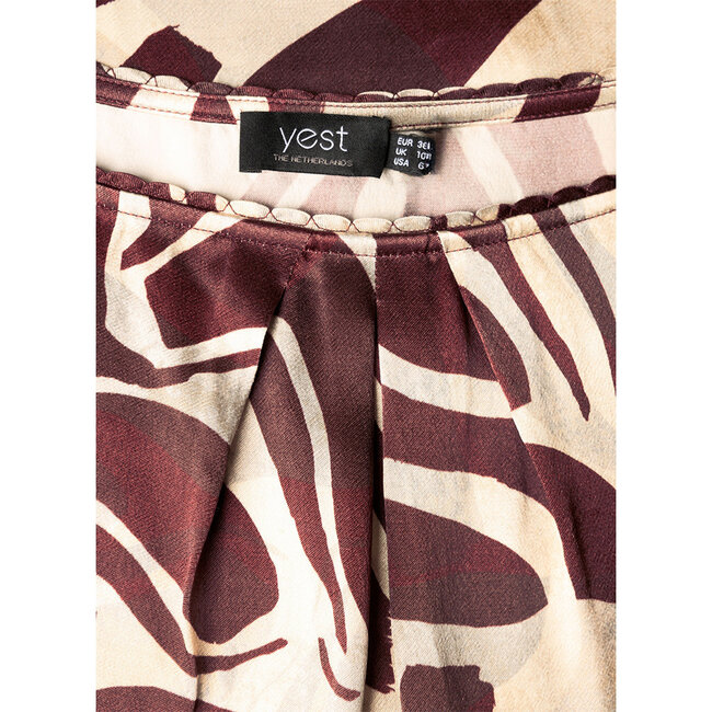 Blouse Yest bordeaux multi  Clara 0005790
