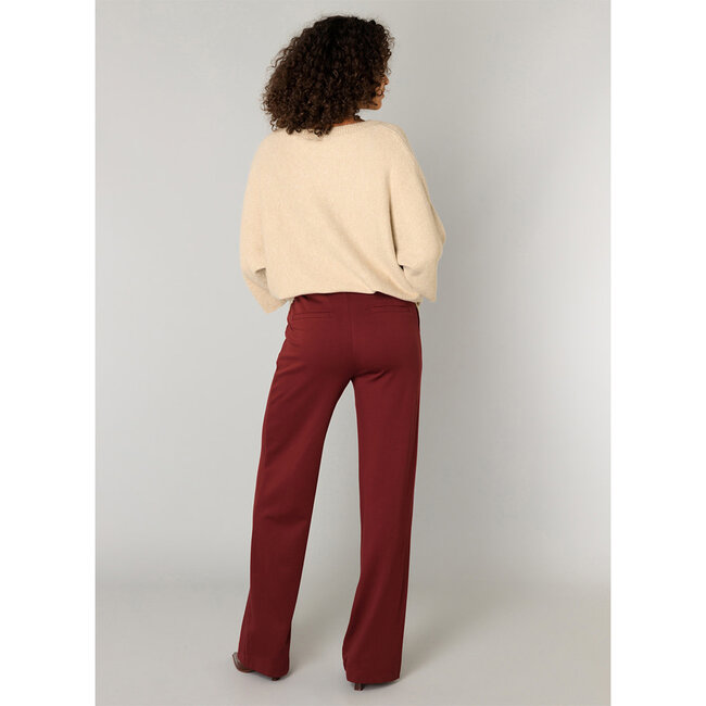 Broek brede pijp Yest bordeaux Paloma 0005860