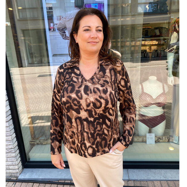 Shirt Signature bruin zwart 219139 1362