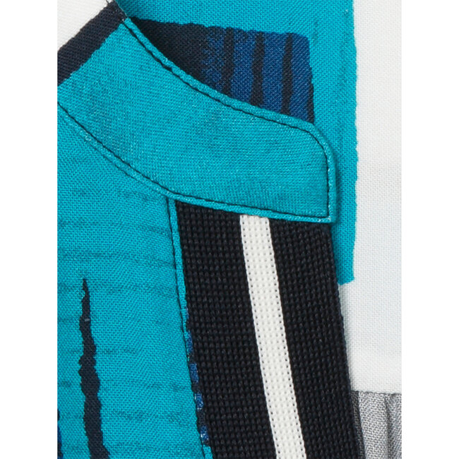 Blouse Via Appia Due V-hals smaragd 2515661