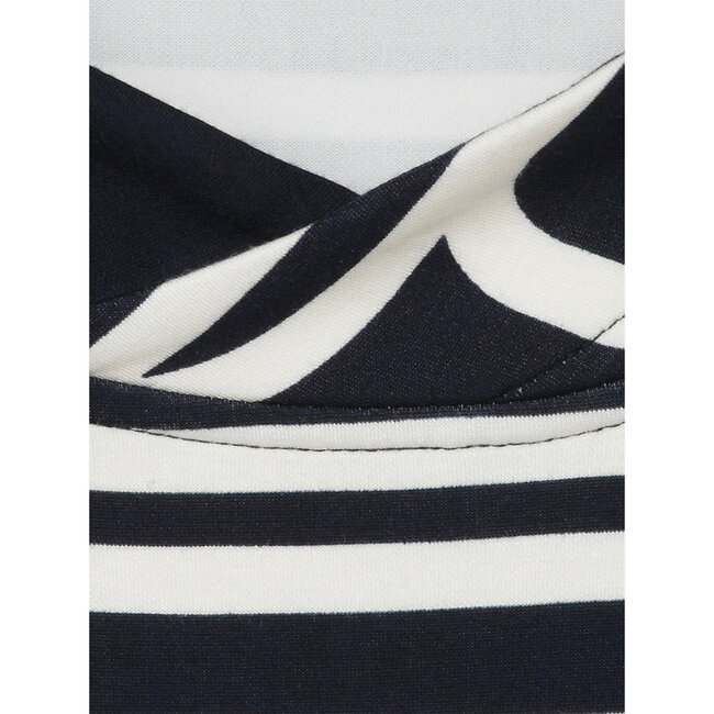 Sweater met kraag Via Appia Due D.blauw creme 2515712