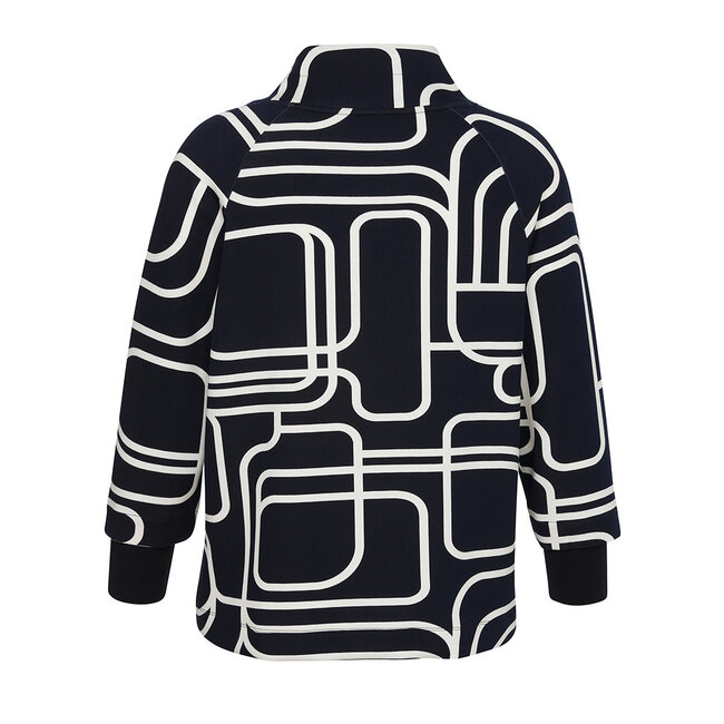 Sweater met kraag Via Appia Due D.blauw creme 2515712