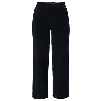 Frapp Broek brede pijp Frapp ribvelours D.blauw 2555448