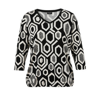Via Appia Due Shirt 3/4 mouw Via Appia Due zwart creme 2515474