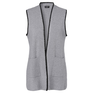 Via Appia Due Gilet lang Via Appia Due grijs zwart 2515807