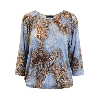 Signature Shirt 3/4 mouw Signature bruin blauw multi 219590