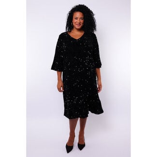 Exxcellent Kleed Exxcellent zwart met glitter Celeste 25WOE99