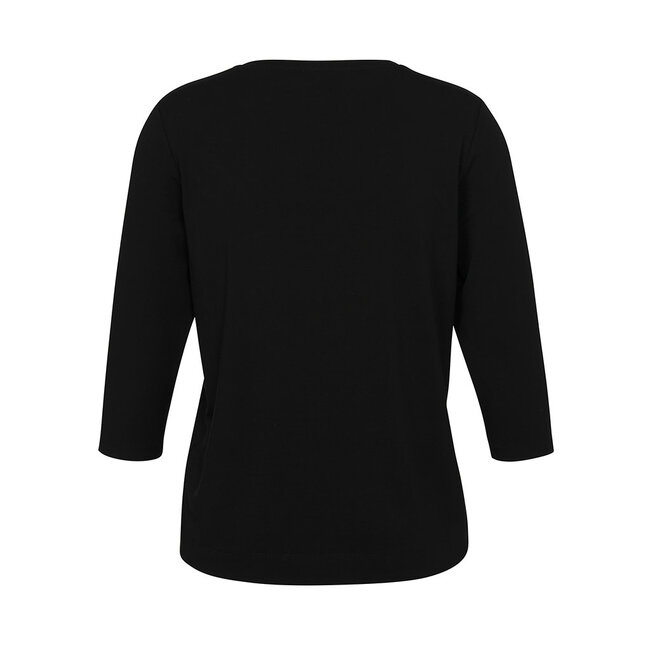 Shirt 3/4 mouw Via Appia Due zwart strass 2516424