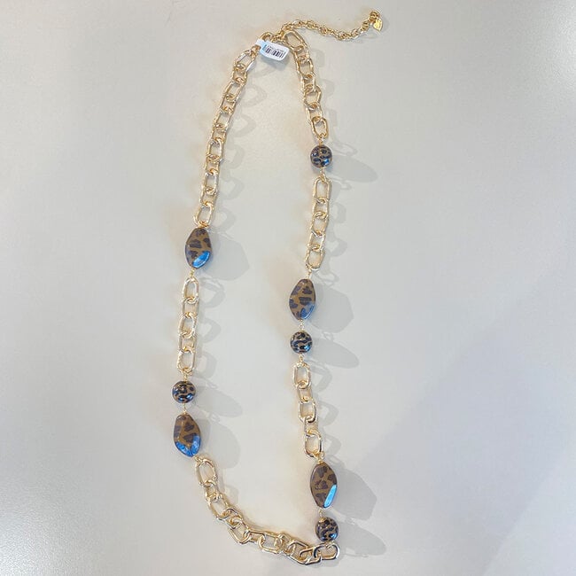 Halsketting leopard goud 101192437