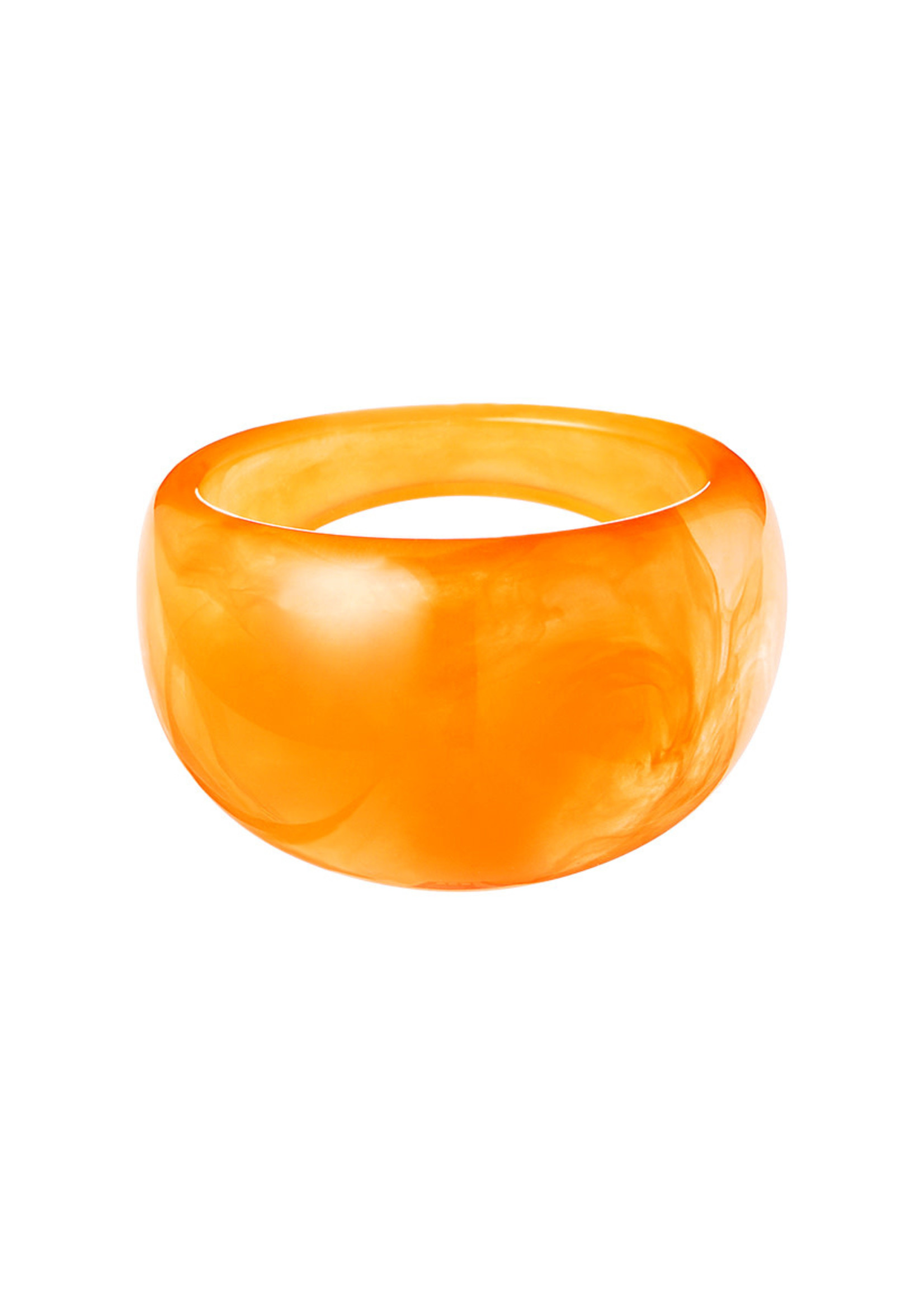 IN HER CLOSET - Jewellery Orange Bubble Poly Ring