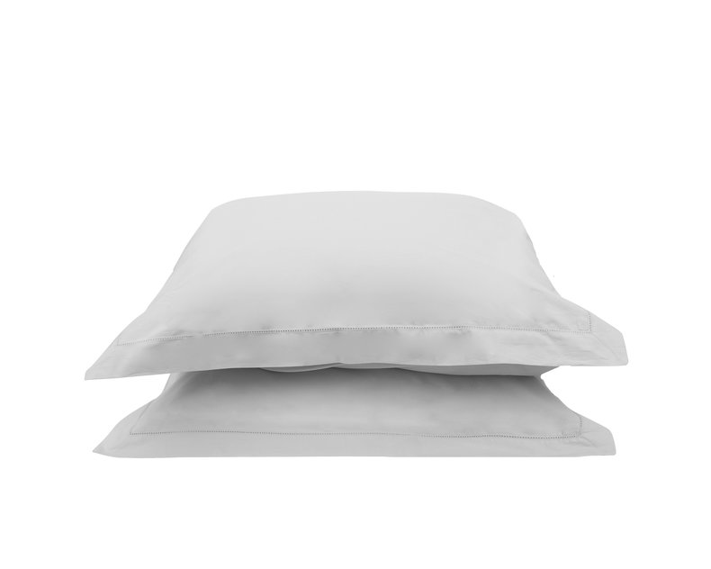 Ajour Kussenslopen licht grijs Set perkal  katoen - 2 Stuks