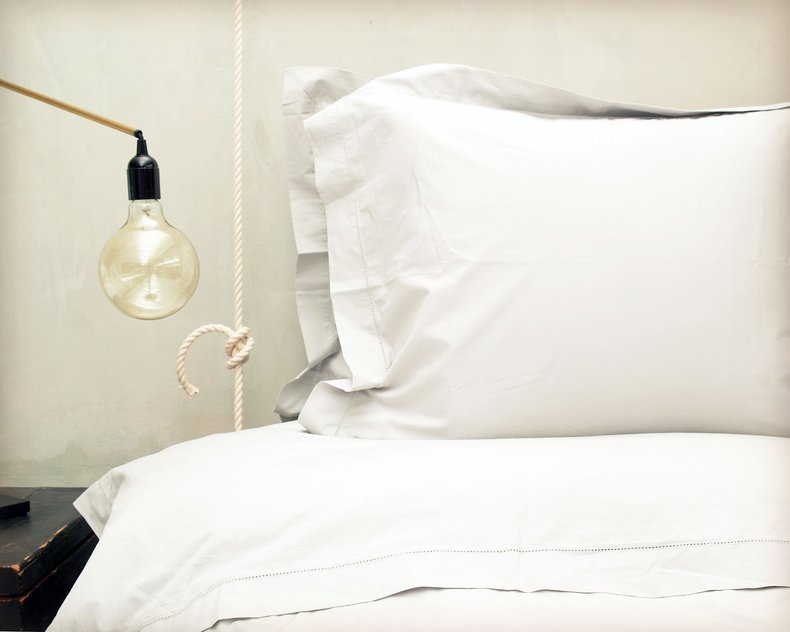 Ajour Kussenslopen licht grijs Set perkal  katoen - 2 Stuks