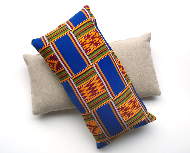 Kente Kussen hoes Blue 30x60