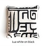 Lua kussen hoes Black on White 50x50