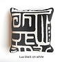 Lua Cushion cover Black on white 50x50