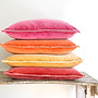Pip stonewashed velvet cushion cover - bright colours