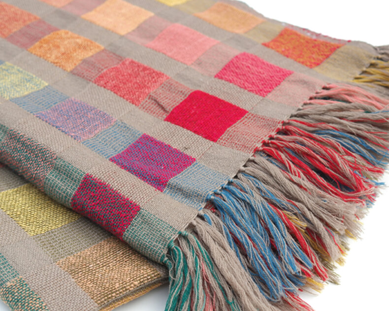 Zola throw multicolor squares