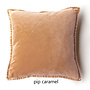 Pip Stonewashed Velvet Cushion  - orange & red