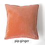 Pip Stonewashed Velvet Cushion  - orange & red