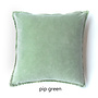 Pip Stonewashed Velvet Cushion - green & purple
