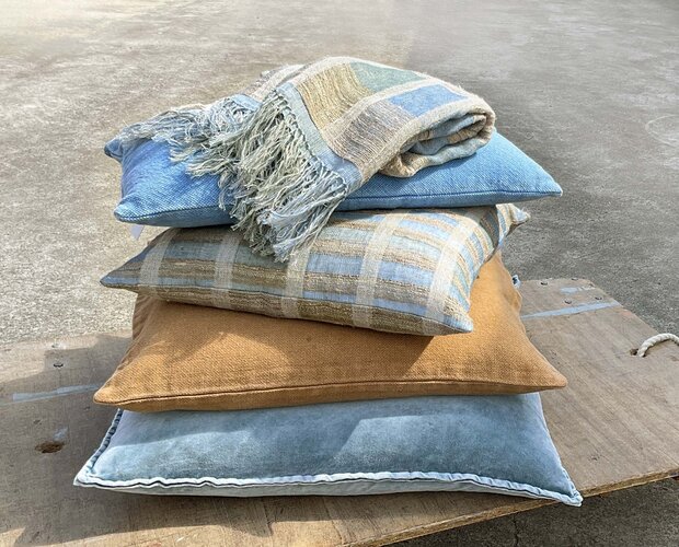 Sienna kussen hoes Blauw 50/50cm