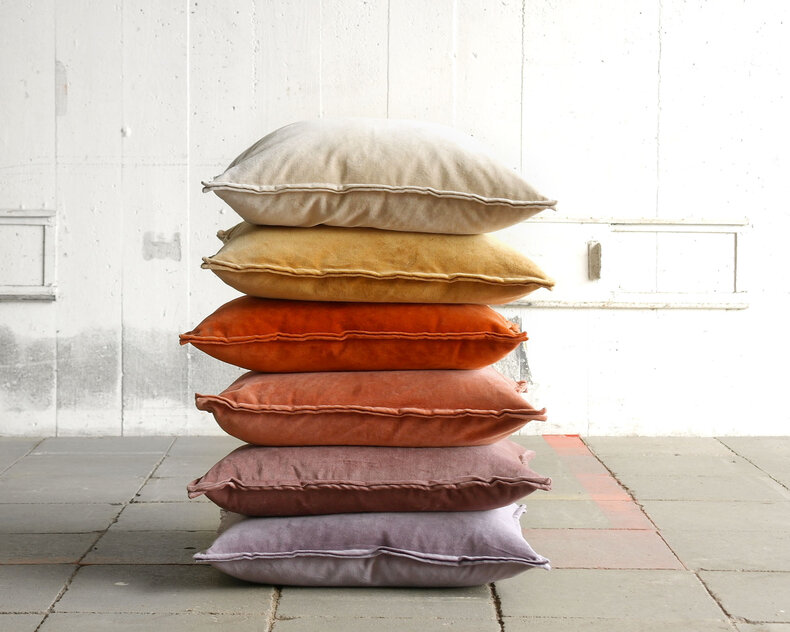 Tom velvet Cushion  Cover - warm colours