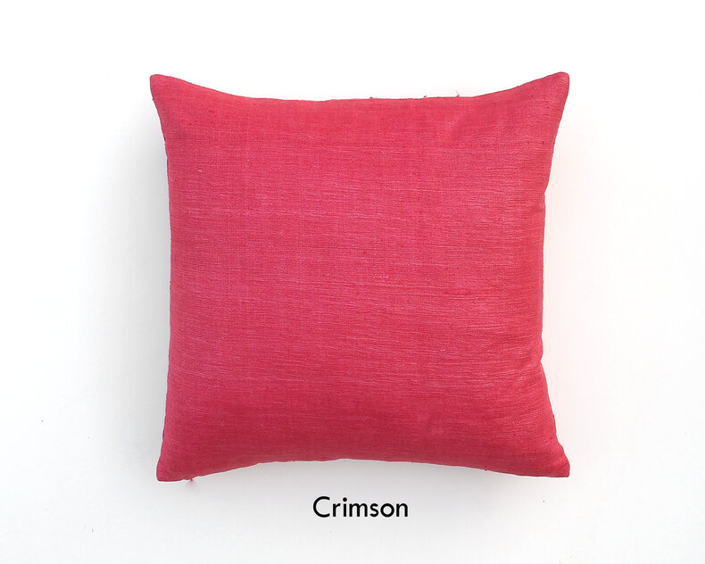 ML Fabrics Chappa Silk Cushion – Luxury 100% wild silk in 8 stunning colors