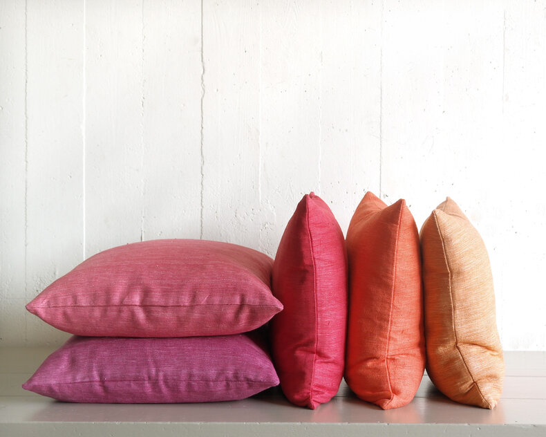 ML Fabrics Chappa Silk Cushion – Luxury 100% wild silk in 8 stunning colors